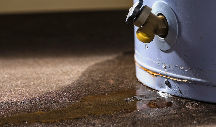 water heater leaking
